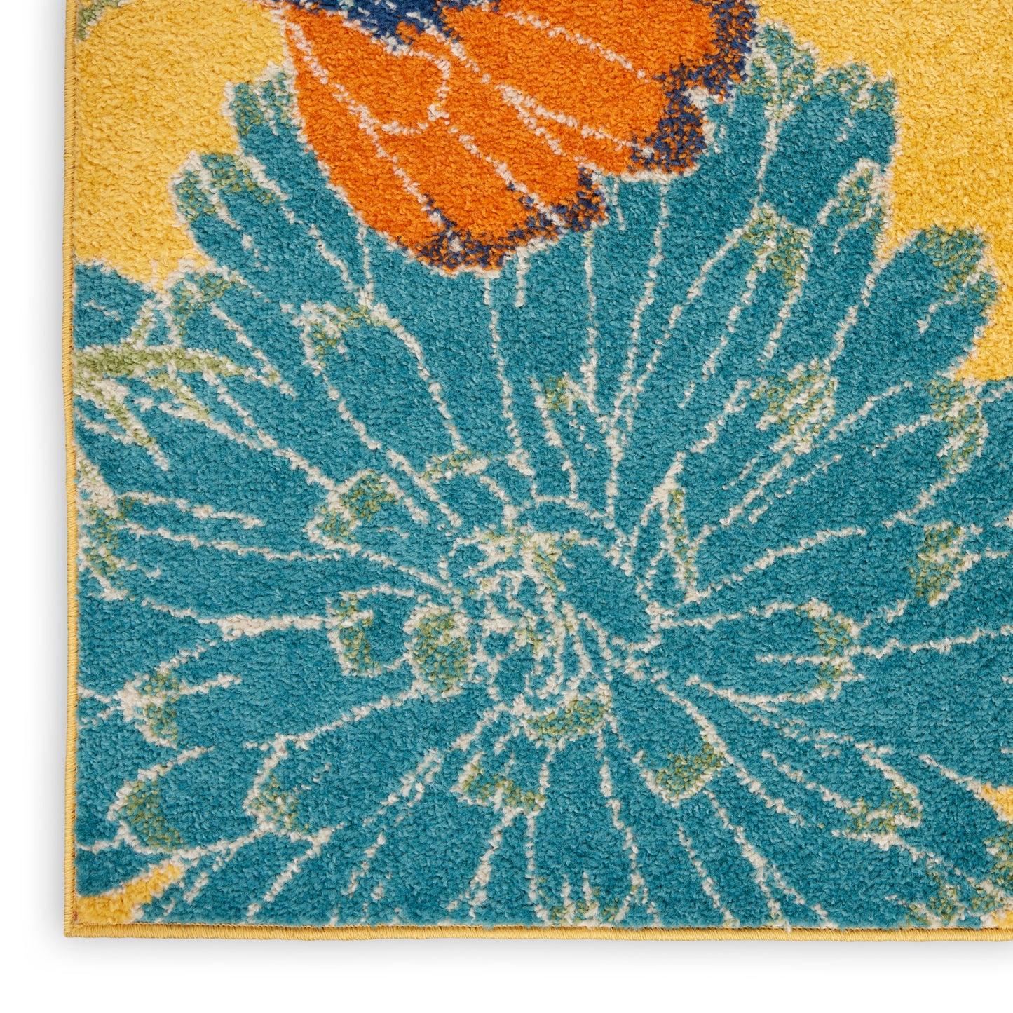 Nourison Home Allur  Yellow Multicolor  Contemporary