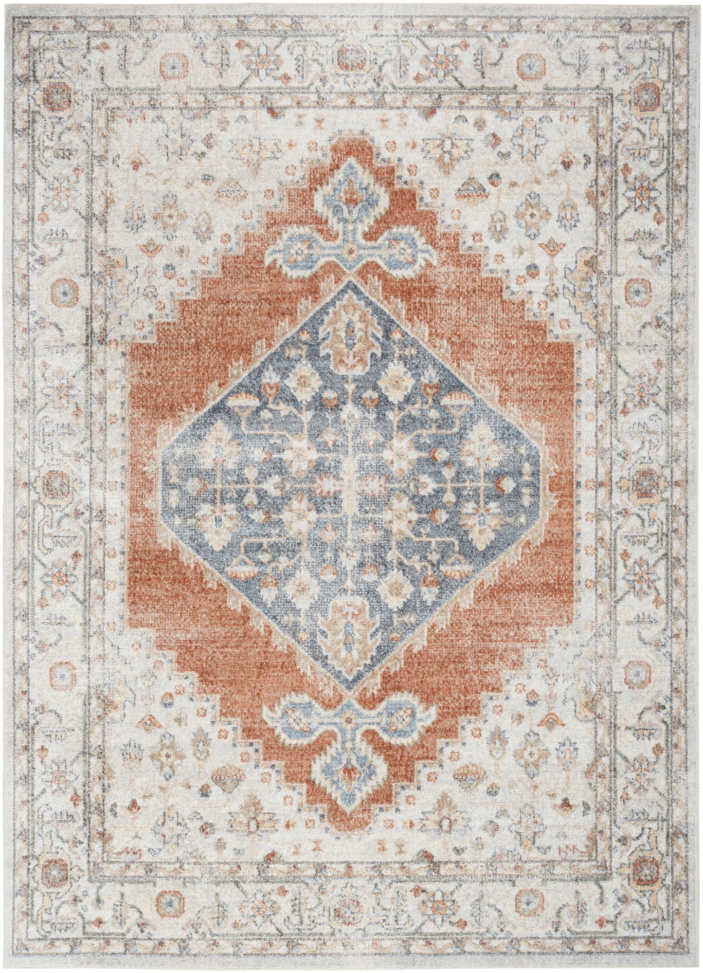 Nourison Home Astra Machine Washable ASW11 Grey Multicolor Traditional Power-loomed Rug