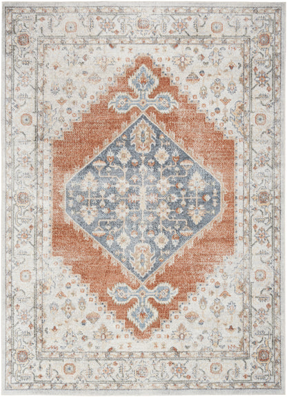 Nourison Home Astra Machine Washable ASW11 Grey Multicolor Traditional Power-loomed Rug