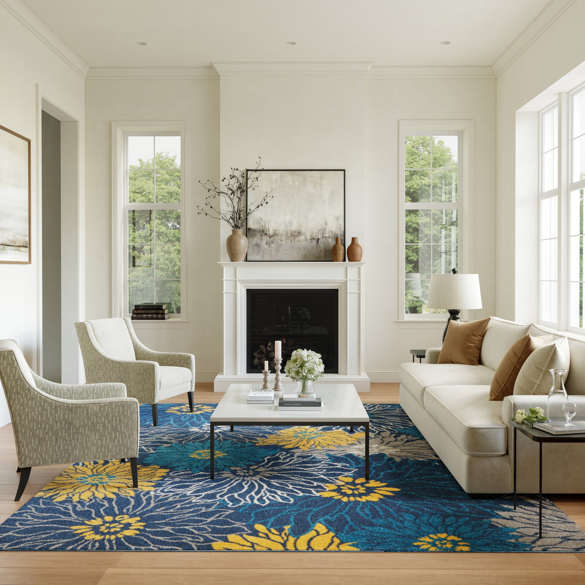 Nourison Home Passion  Blue  Contemporary