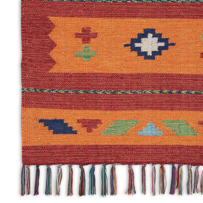 Nourison Home Baja  Orange Red  Transitional