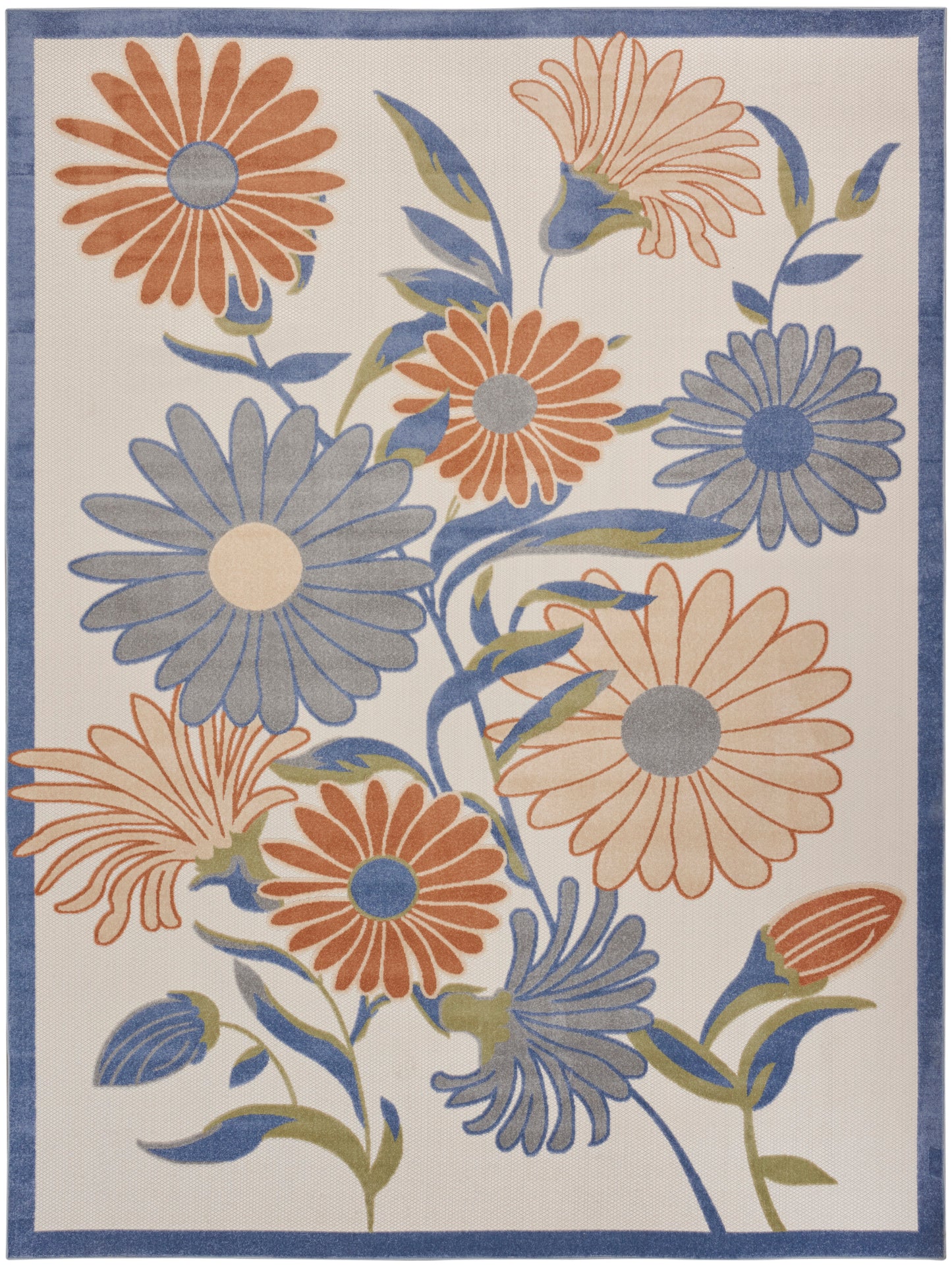 Nourison Home Aloha  Beige Multicolor  Contemporary