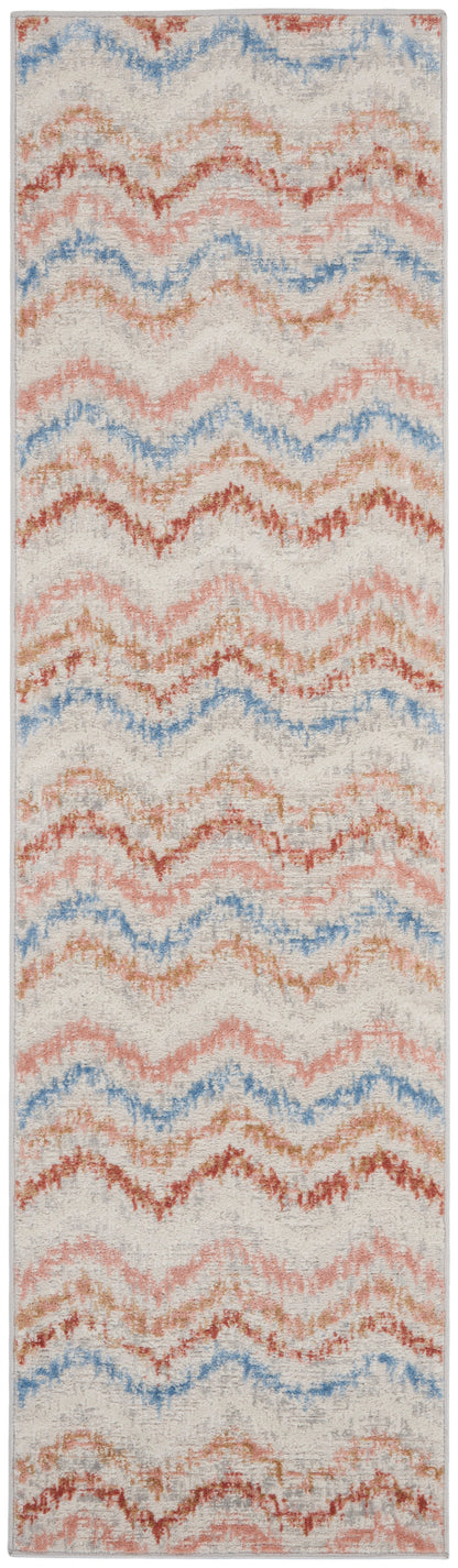 Nourison Home Elation ETN04 Ivory Multicolor Contemporary Power-loomed Rug