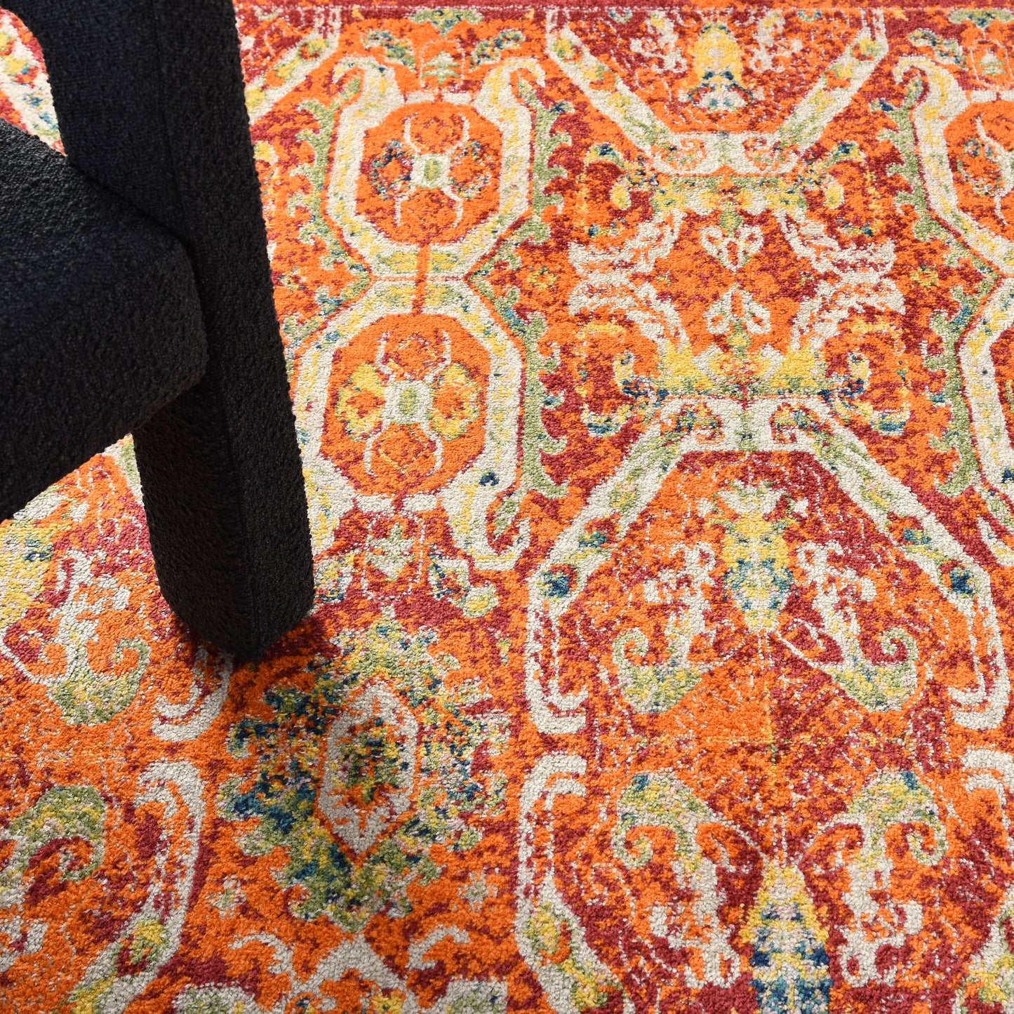 Nourison Home Allur  Red Multicolor  Transitional