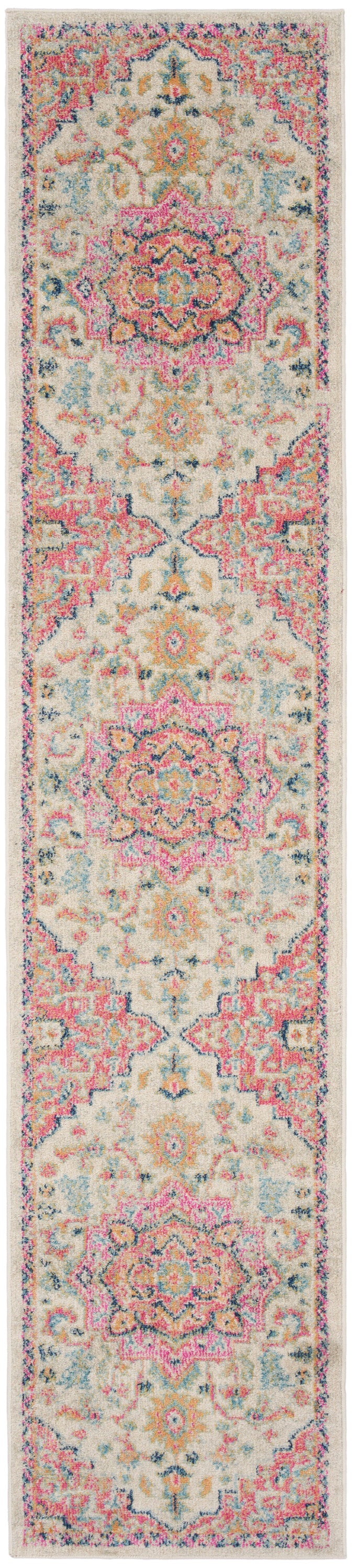 Nourison Home Passion PSN25 Ivory Pink Transitional Power-loomed Rugs