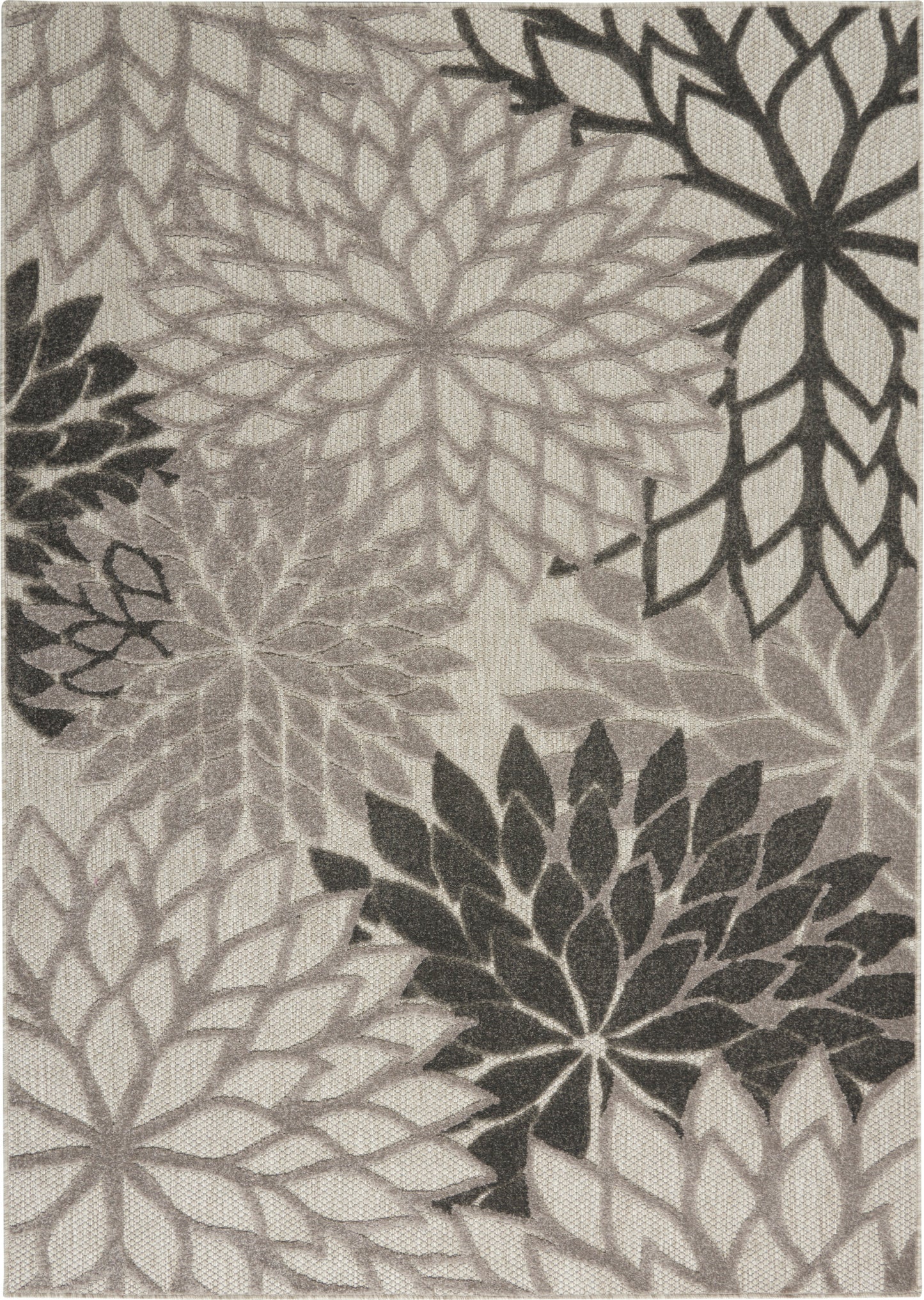 Nourison Home Aloha ALH05 Silver Grey Contemporary Power-loomed Rugs
