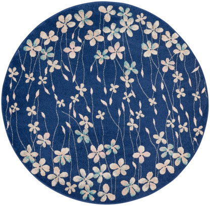 Nourison Home Tranquil TRA04 Navy Contemporary Power-loomed Rug