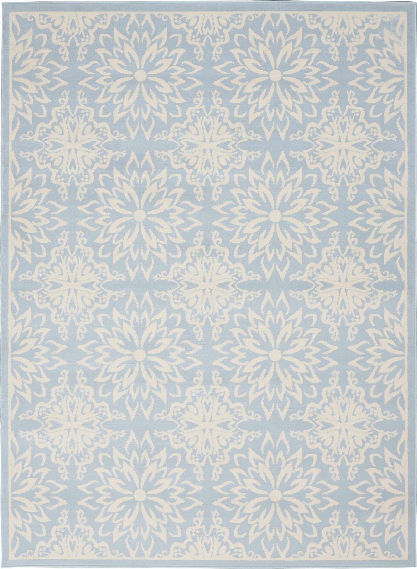 Nourison Home Jubilant JUB06 Ivory Light Blue Transitional Power-loomed Rug