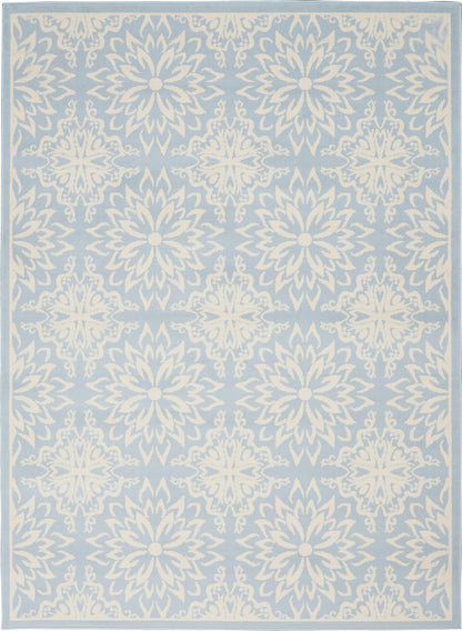 Nourison Home Jubilant JUB06 Ivory Light Blue Transitional Power-loomed Rug