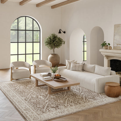 Nourison Home Eco Cycle  Ivory Mocha  Traditional