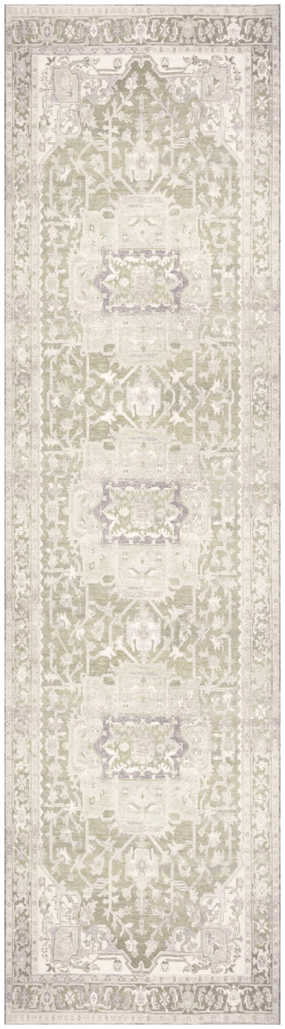 Nourison Home Vintage Washables VWS08 Green Traditional Flat Weave Rug