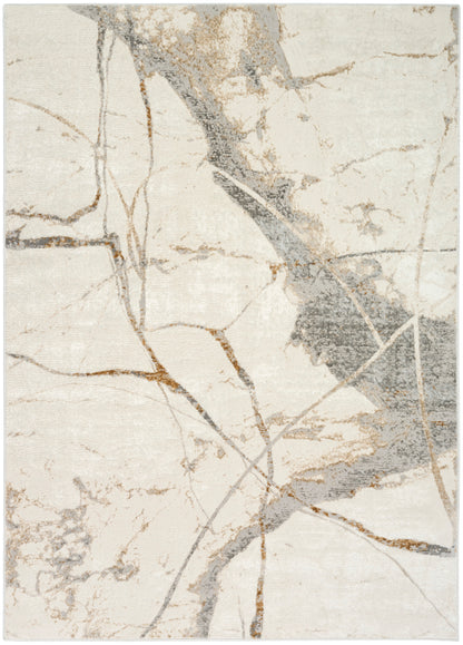 Calvin Klein CK073 Compass CMP04 Ivory Multicolor Contemporary Power-loomed Rug