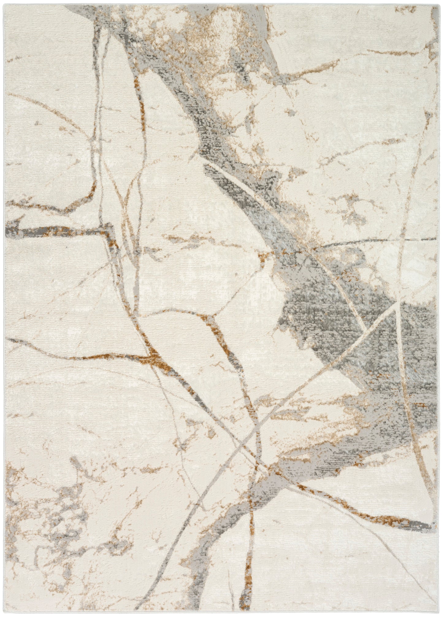 Calvin Klein CK073 Compass CMP04 Ivory Multicolor Contemporary Power-loomed Rug