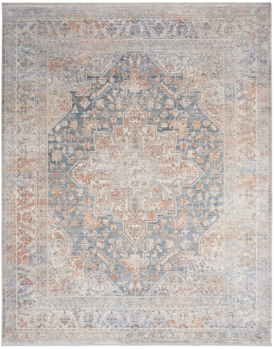 Nourison Home Elegant Heirlooms  Ivory Blue  Traditional