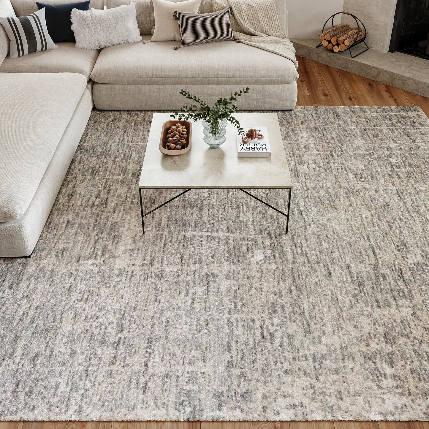 Nourison Home Luna  Grey Silver  Contemporary