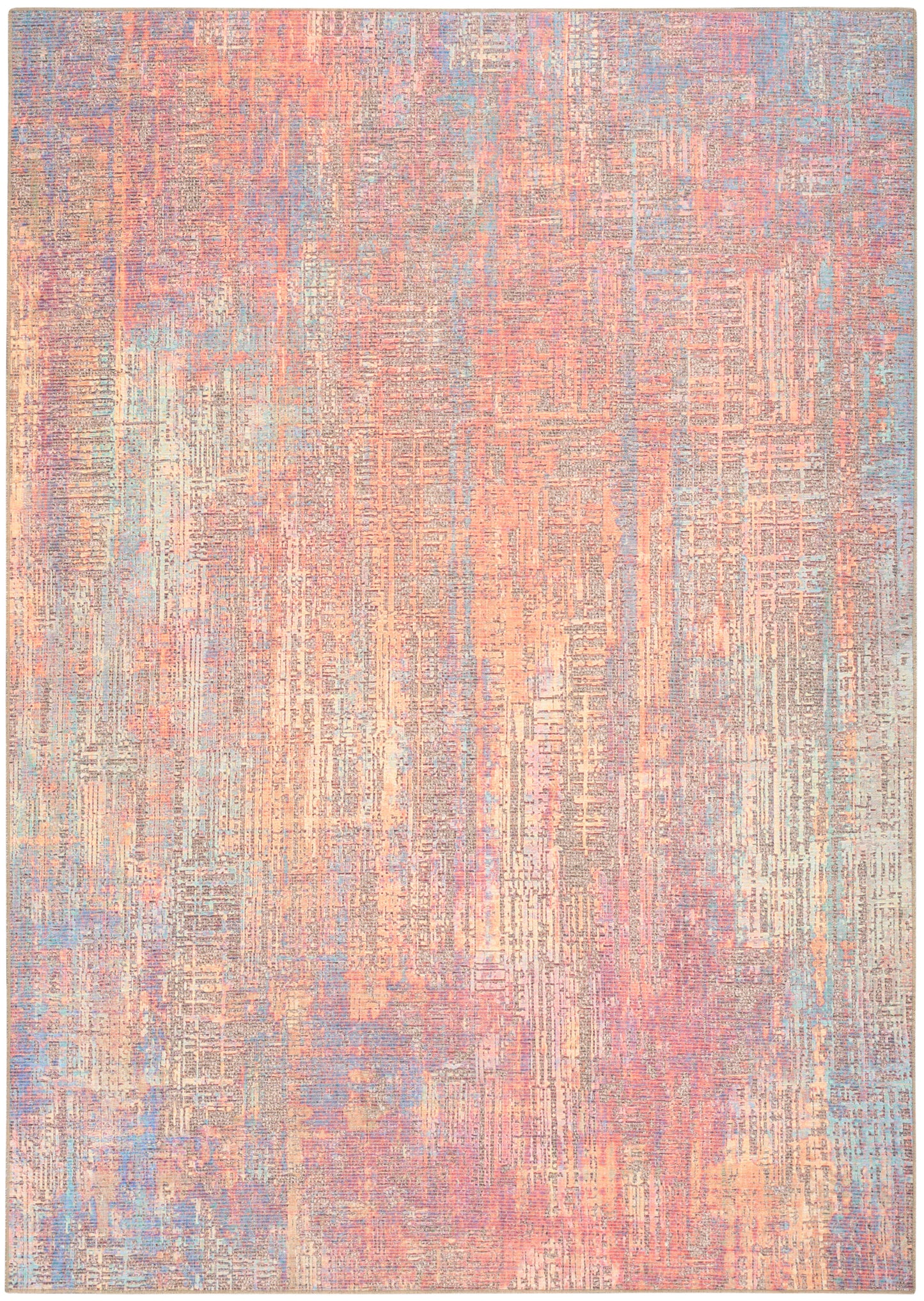 Nourison Home Botanical Washables BOT05 Multicolor Contemporary Machine Woven Rug