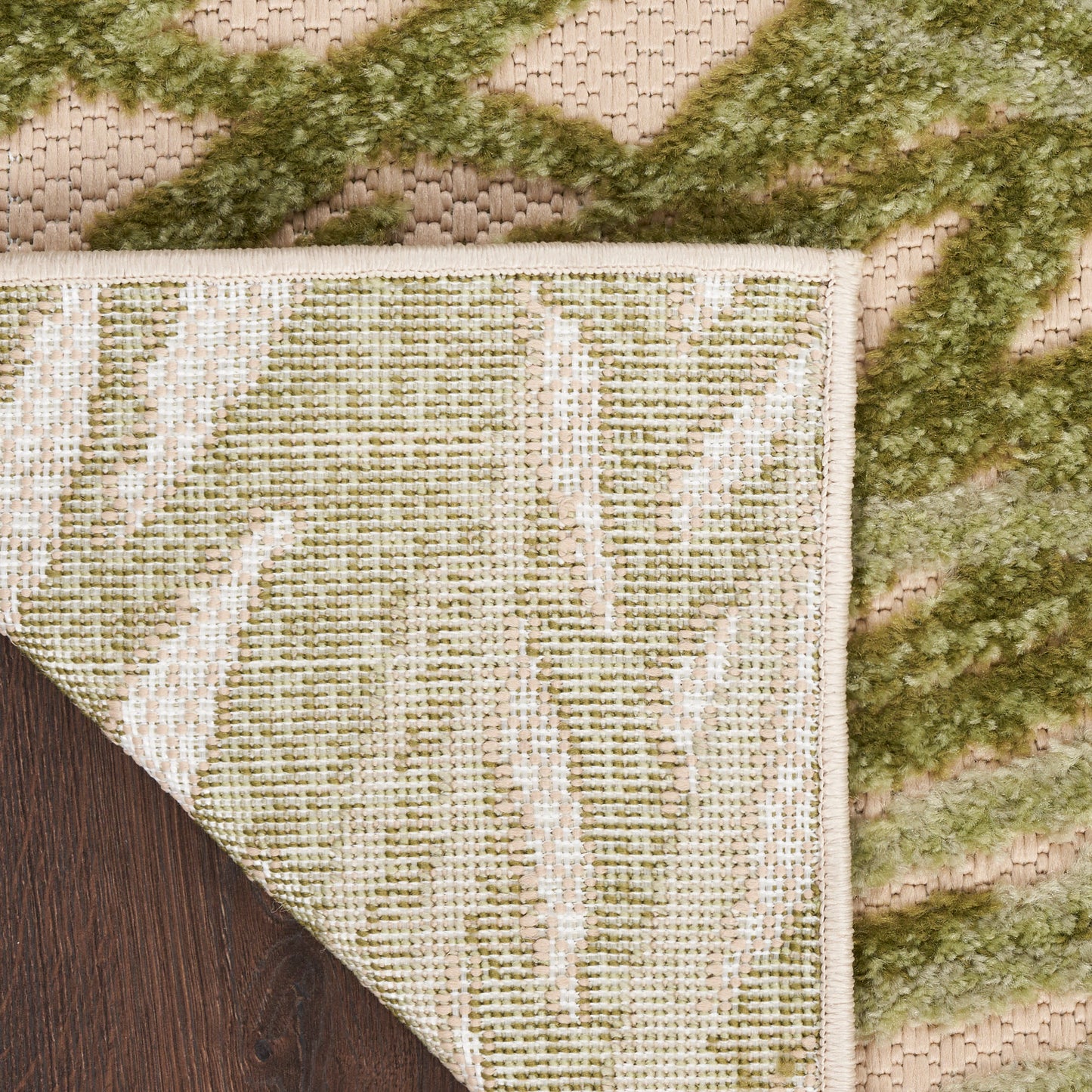 Nourison Home Aloha  Ivory Green  Contemporary