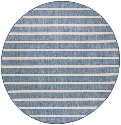 Nourison Home Positano POS03 Navy Ivory Contemporary Power-loomed Rug