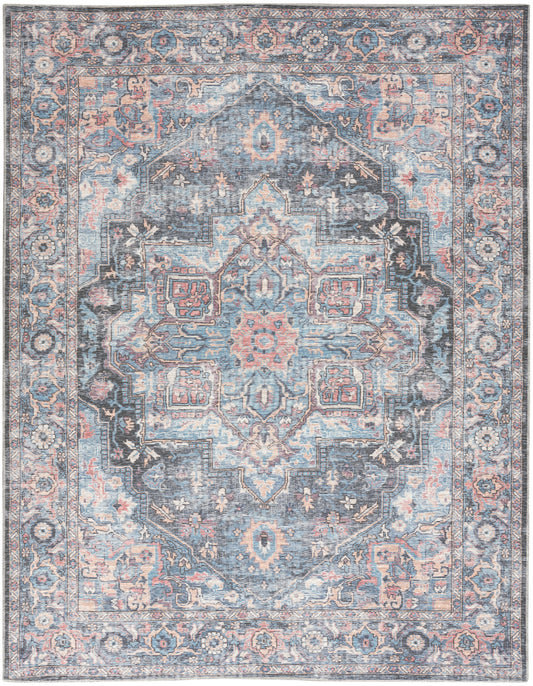 Nourison Home New Concept Washables  Light Blue Multicolr  Traditional