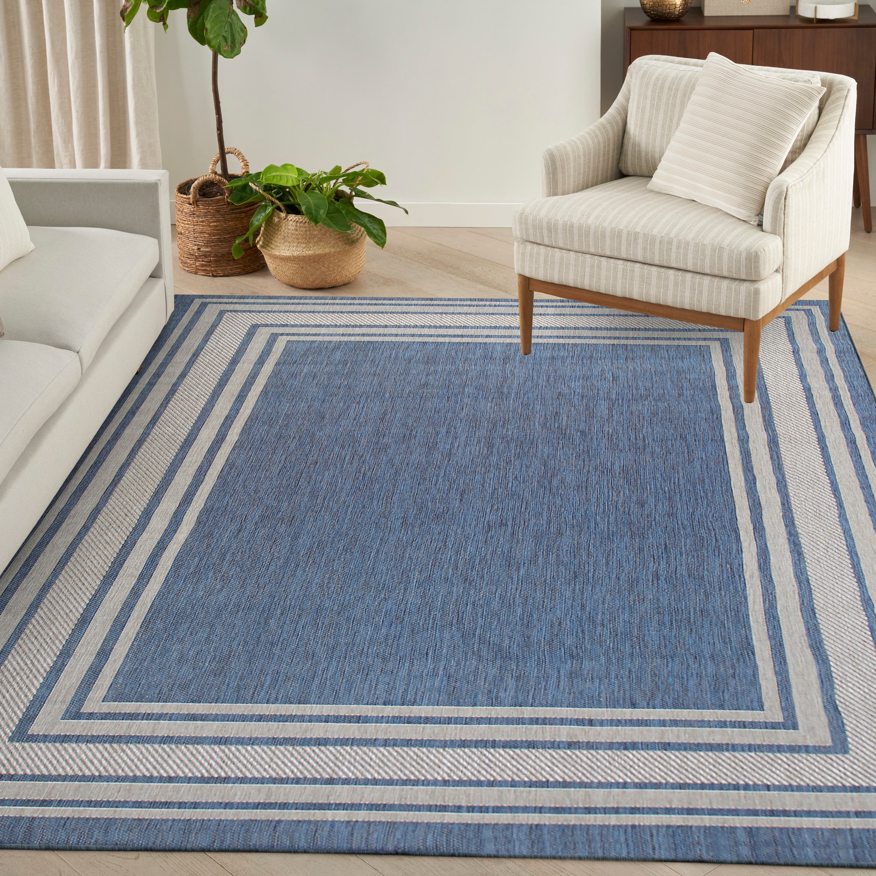 Nourison Home Horizon Indoor/Outdoor HOZ03 Denim Contemporary