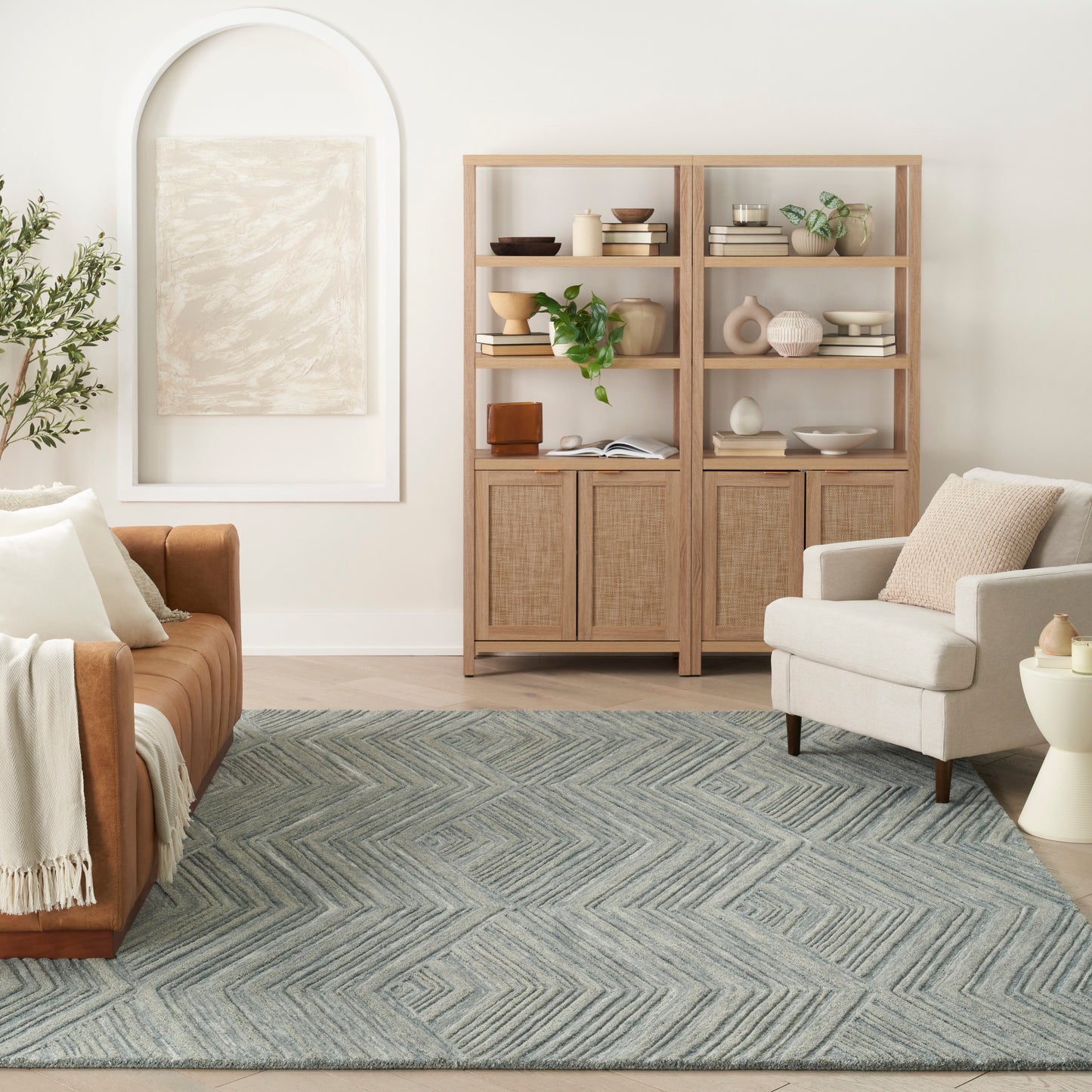 Nourison Home Graceful  Blue  Contemporary