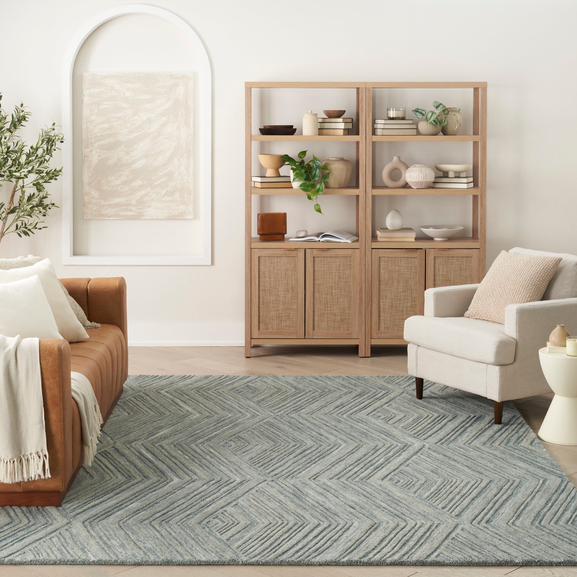 Nourison Home Graceful  Blue  Contemporary