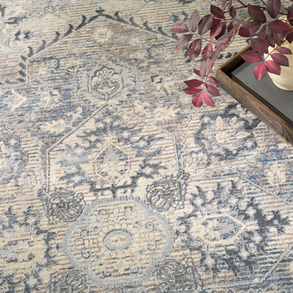 Nourison Home Sultana  Ivory Blue  Traditional
