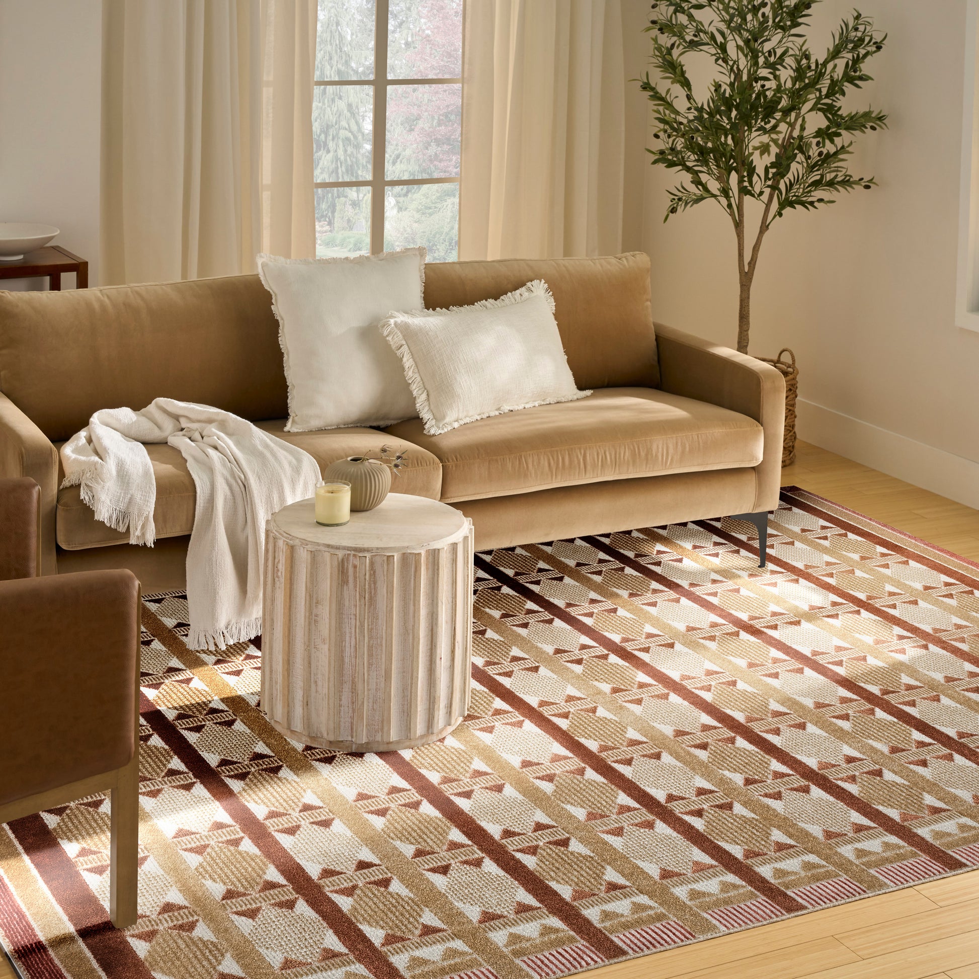 Nourison Home Nordic  Rust  Contemporary
