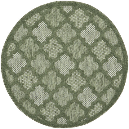 Nourison Home Easy Care NES01 Green Contemporary Flat Weave Rug