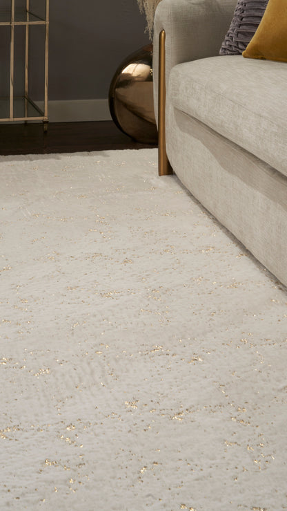 Nourison Home Cozy Shimmer  Ivory Gold  Contemporary