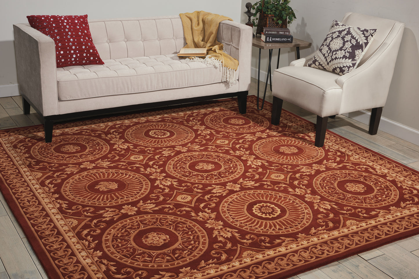 Nourison Home Versailles Palace  Brick  Traditional