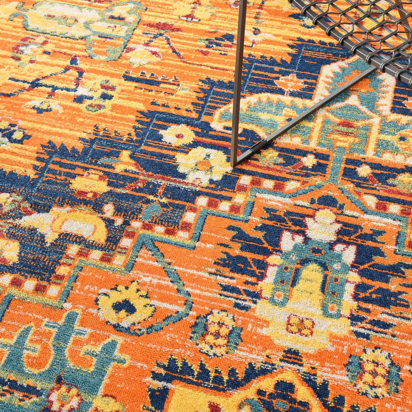 Nourison Home Allur  Orange Multicolor  Transitional