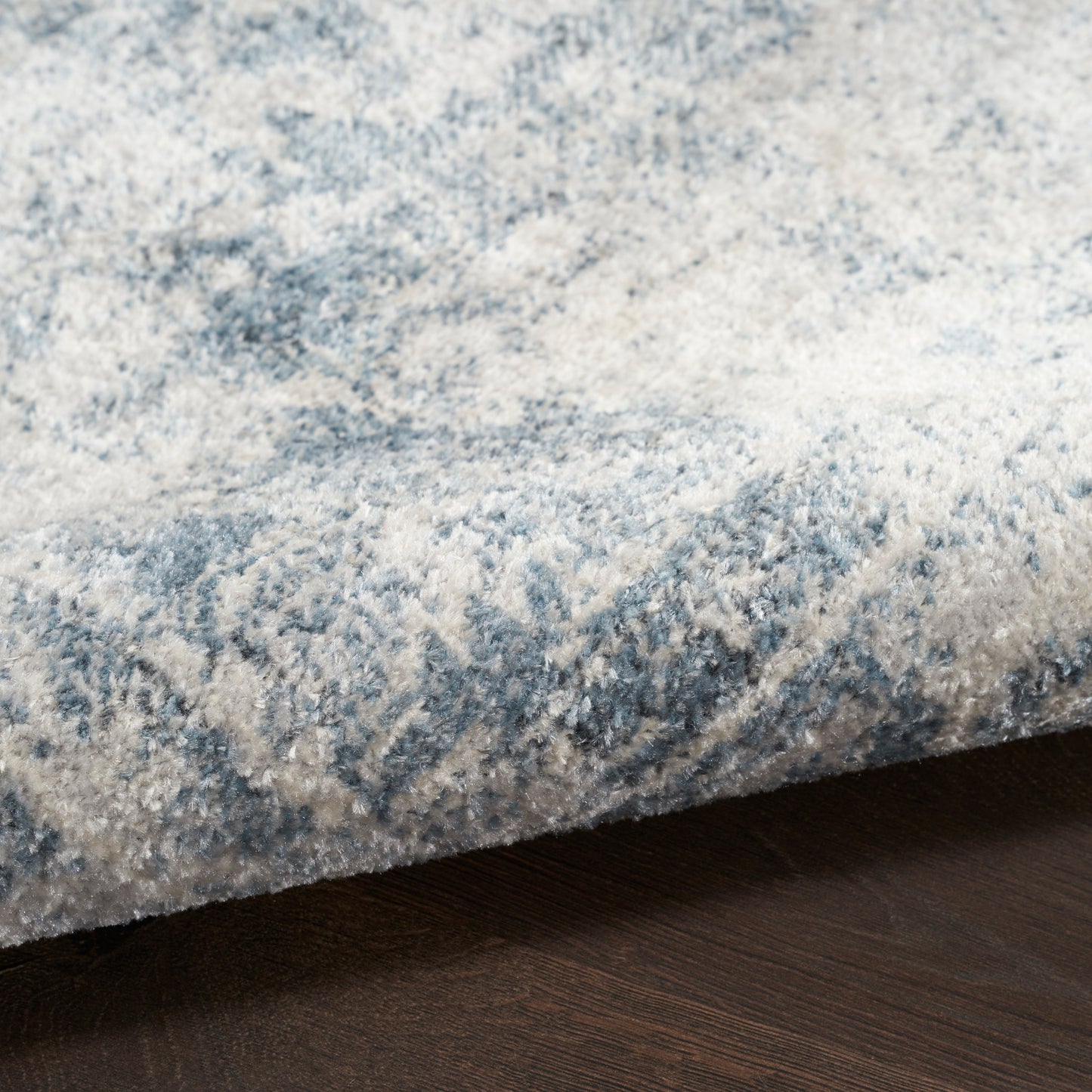 Nourison Home Astra Machine Washable  Blue Ivory  Traditional