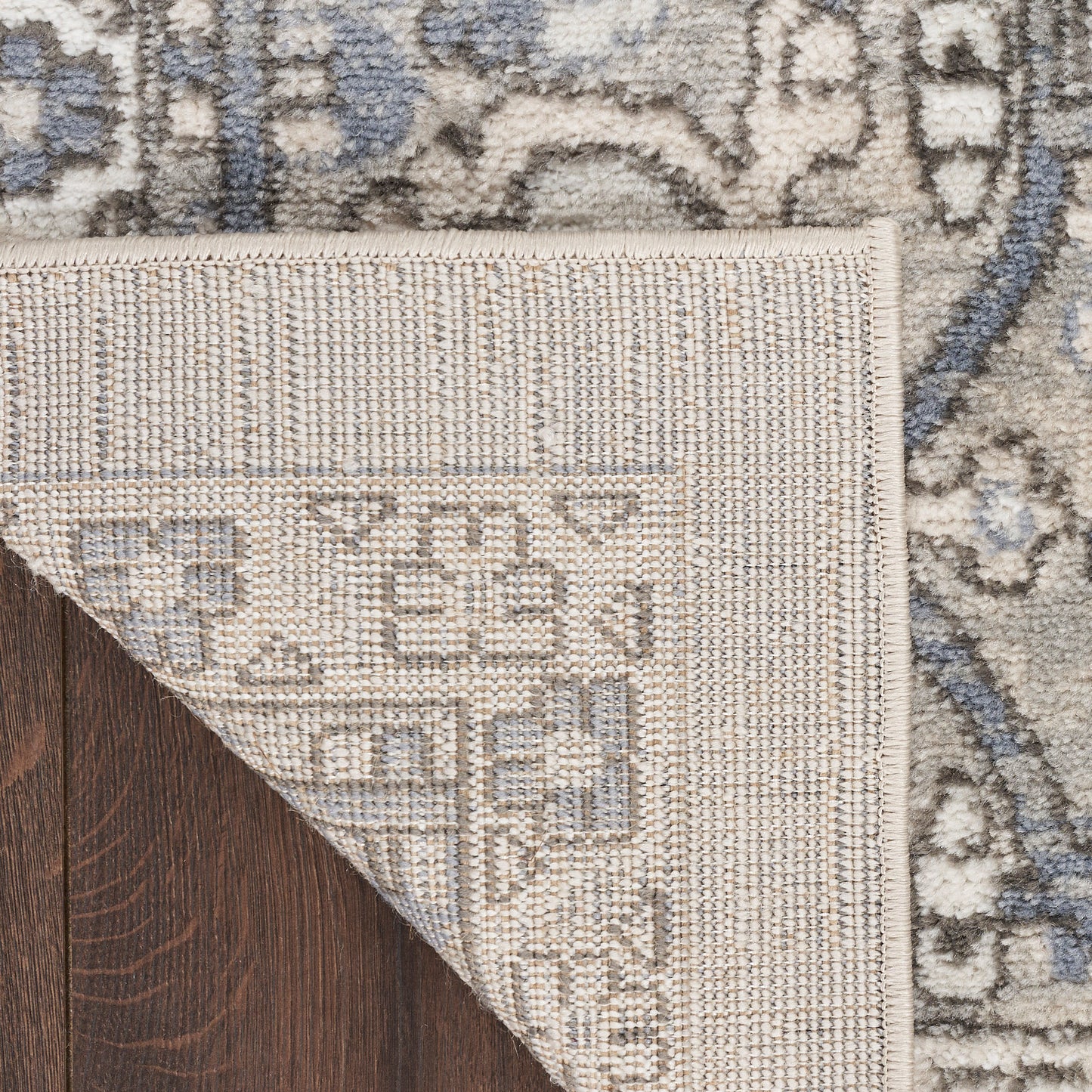 Nourison Home Quarry  Ivory Blue  Transitional