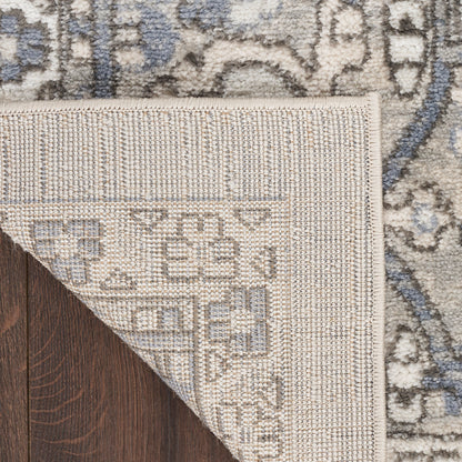 Nourison Home Quarry  Ivory Blue  Transitional