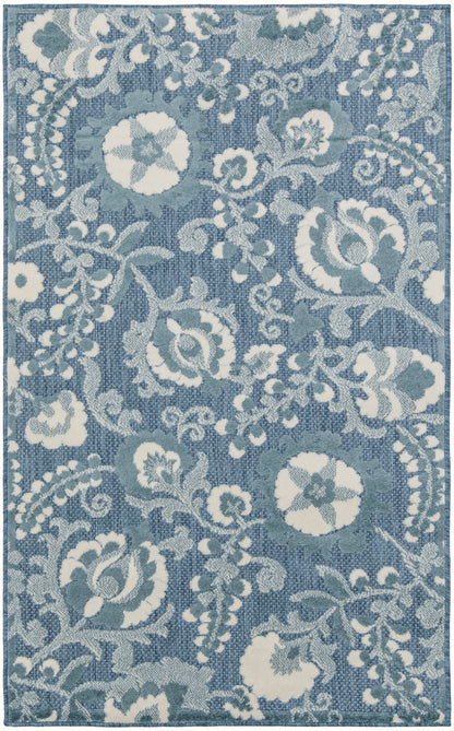 Nourison Home Aloha ALH17 Blue Contemporary Power-loomed Rugs