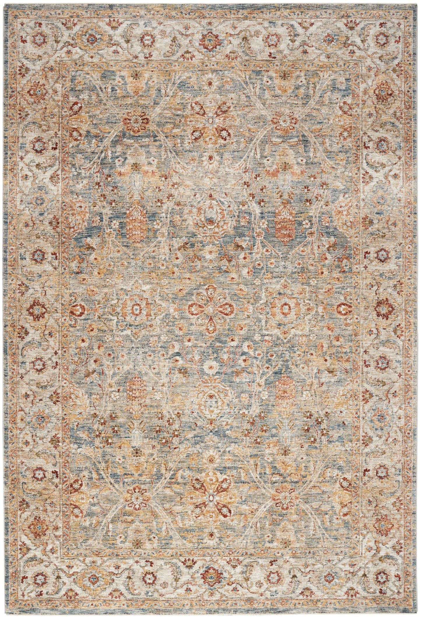 Nourison Home Sahar SHR03 Blue Traditional Power-loomed Rug