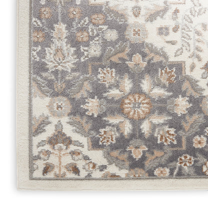 Nourison Home Elation  Ivory Grey  Traditional