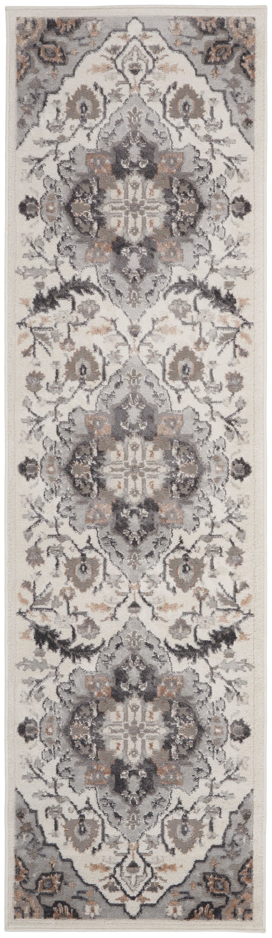 Nourison Home Elation ETN09 Ivory Grey Traditional Power-loomed Rug