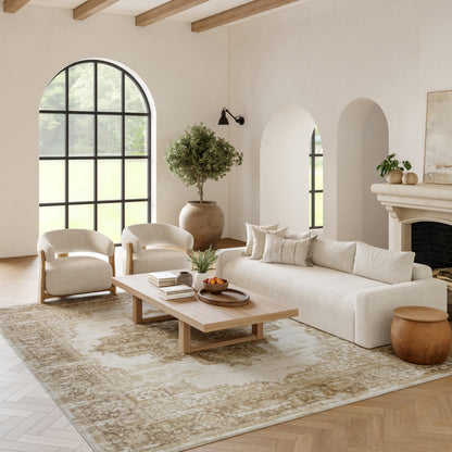 Nourison Home Grafix  Ivory Beige  Transitional