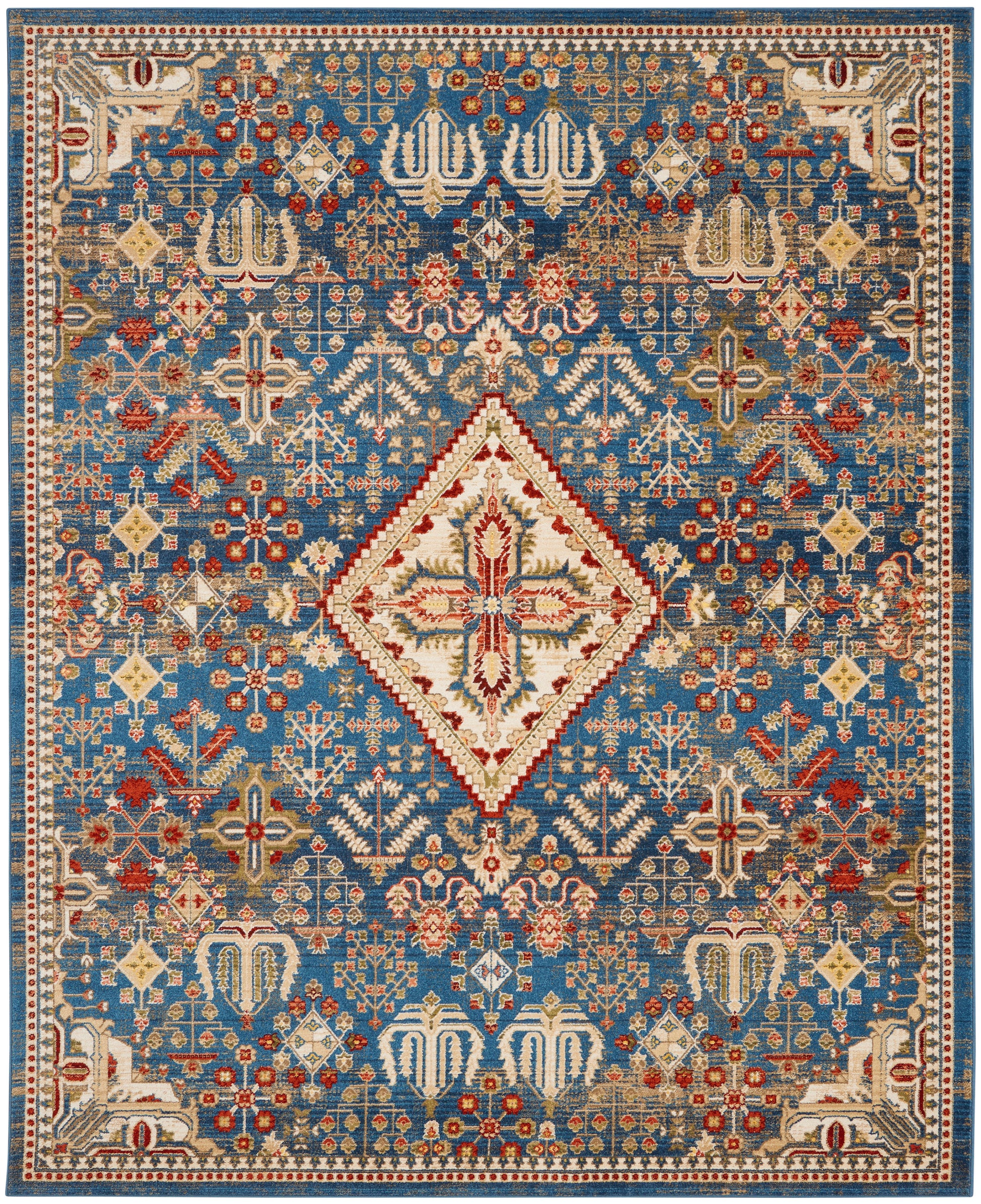 Nourison Home Karisma  Blue Ivory  Traditional