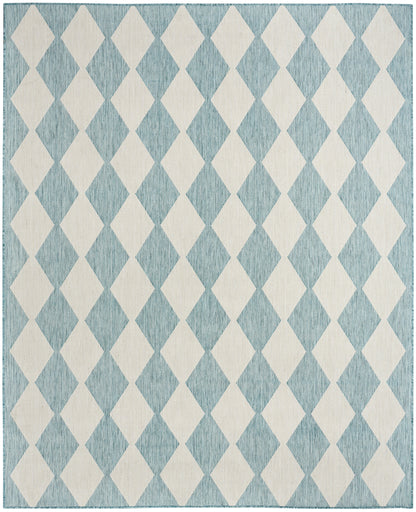Nourison Home Positano POS04 Aqua Contemporary Power-loomed Rug