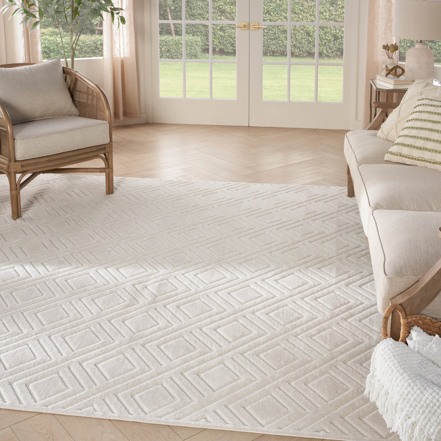 Nourison Home Care Free  Ivory  Contemporary