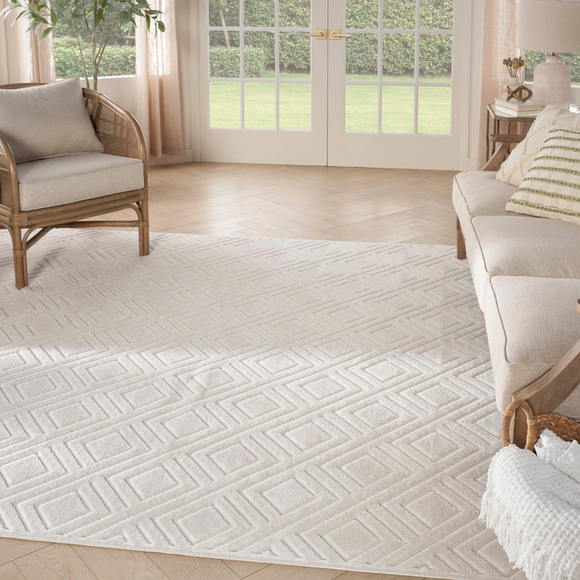 Nourison Home Care Free  Ivory  Contemporary