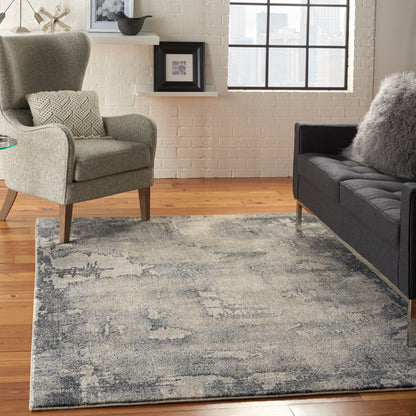 Nourison Home Moroccan Celebration  Blue Beige  Contemporary