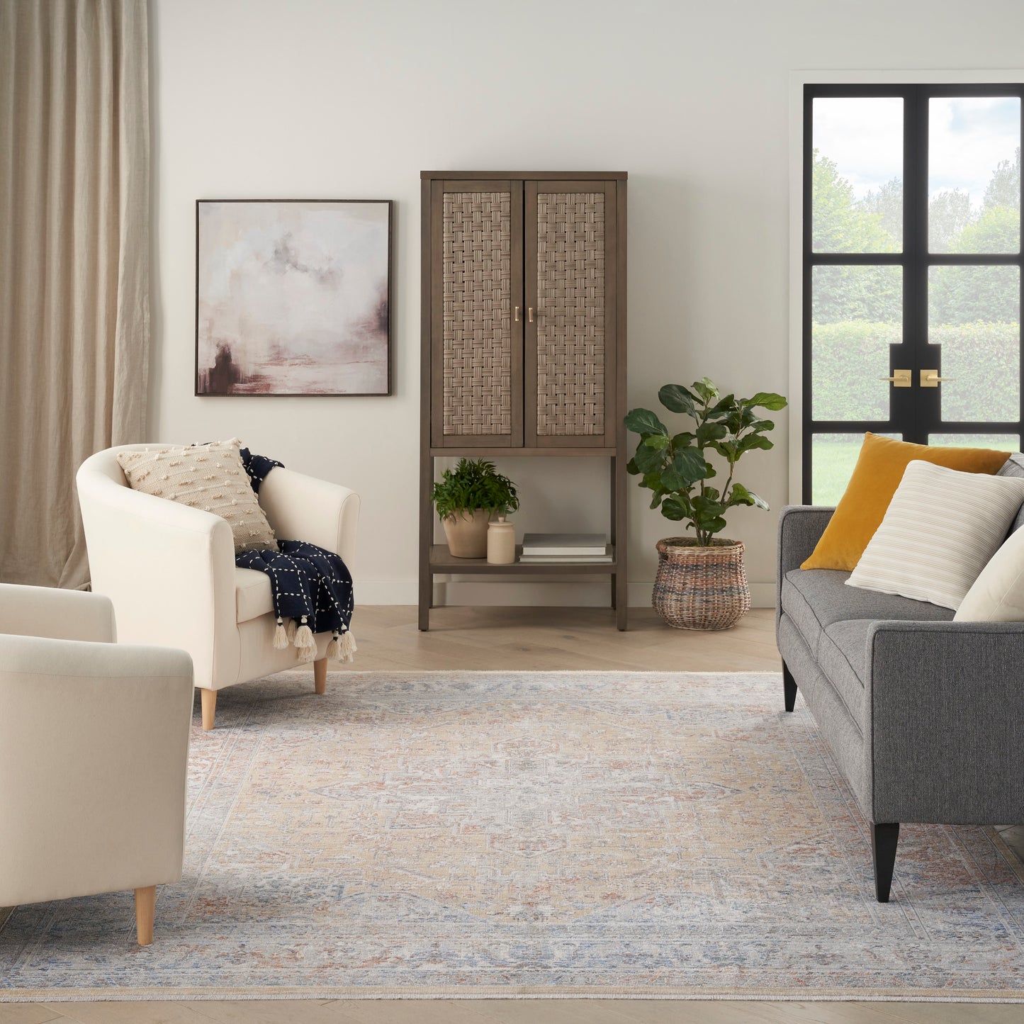 Nourison Home Elegant Heirlooms  Grey Gold  Traditional