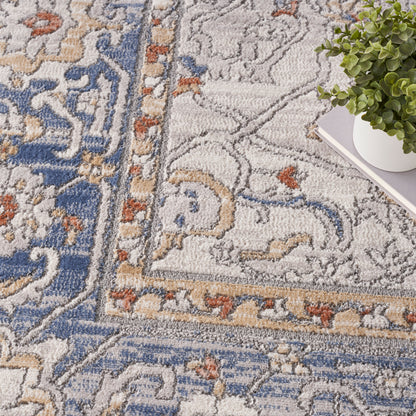 Nourison Home Series 4  Cream Blue  Traditional