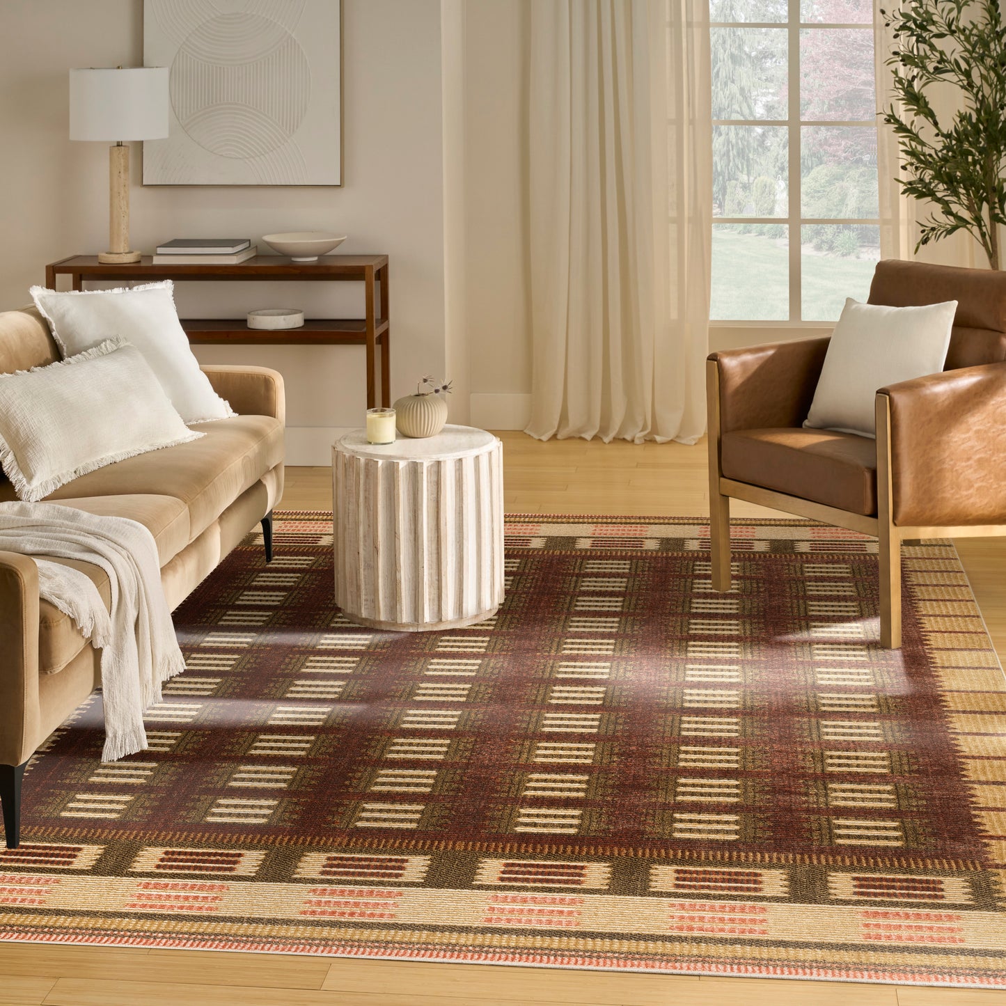 Nourison Home Nordic  Rust  Contemporary