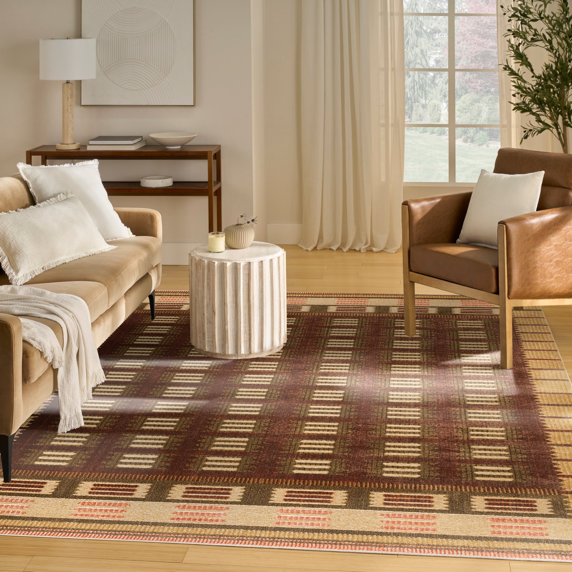 Nourison Home Nordic  Rust  Contemporary