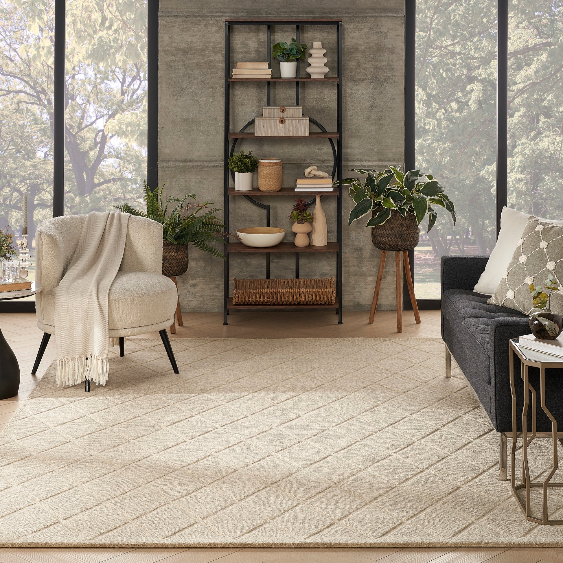 Nourison Home Wool Haven  Beige  Contemporary